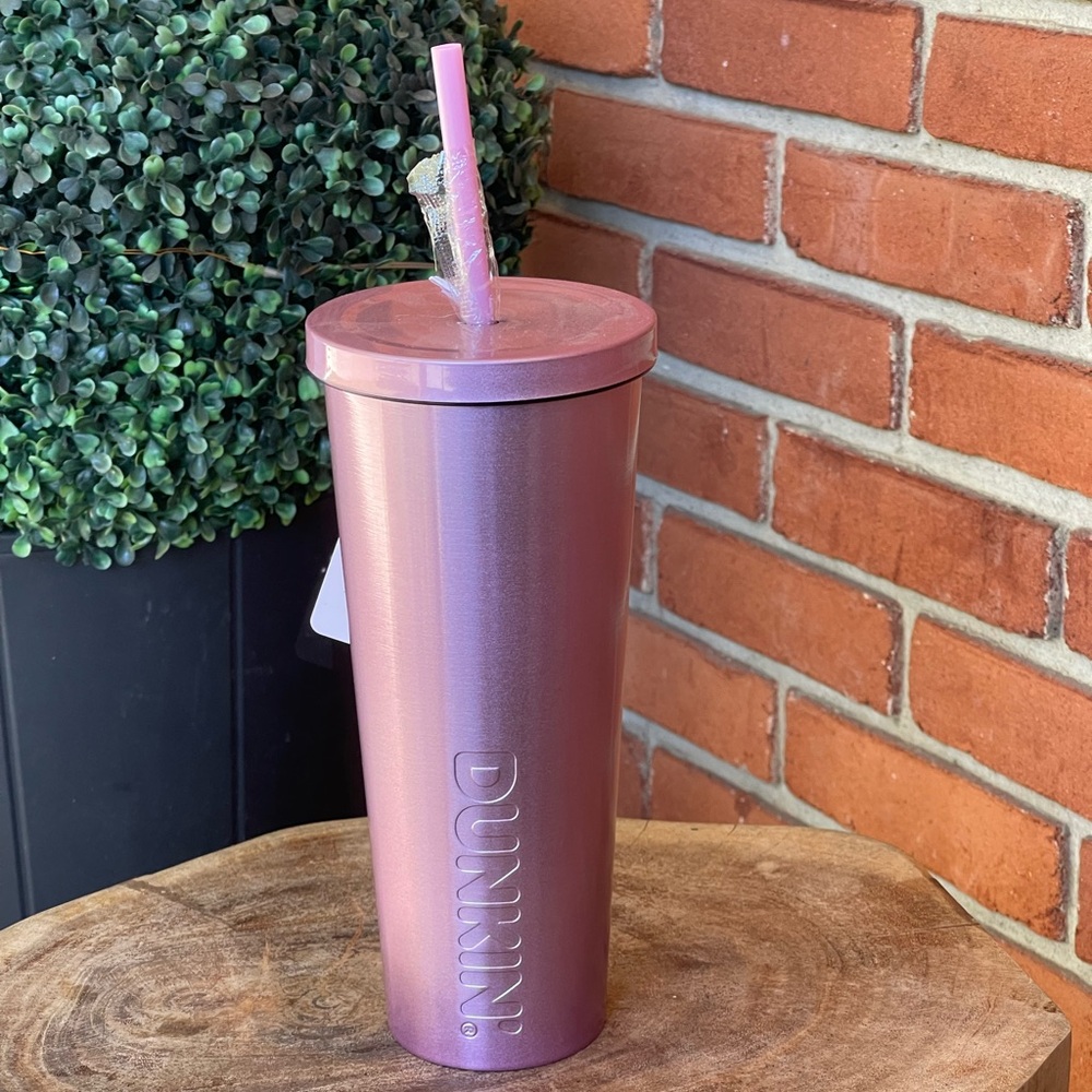 New DUNKIN Metallic IRIDESCENT Stainless TUMBLER